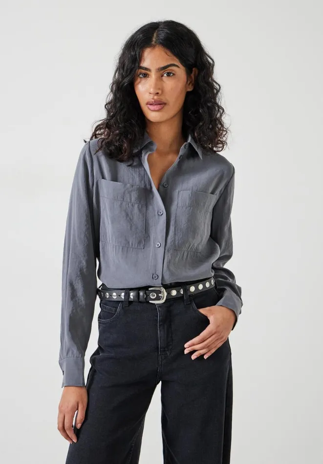 Hush Shirts and Blouses Women Faye Air Flow Shirt Grey