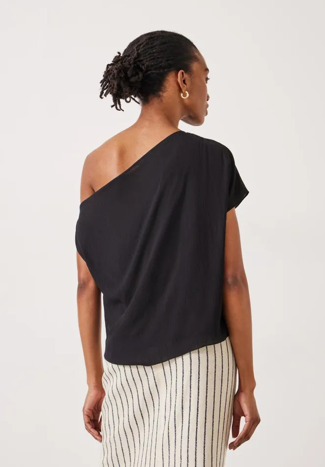 Hush Shirts and Blouses Women Grace Asymmetric Top Black Hush Shirts and Blouses Women Grace Asymmetric Top Black