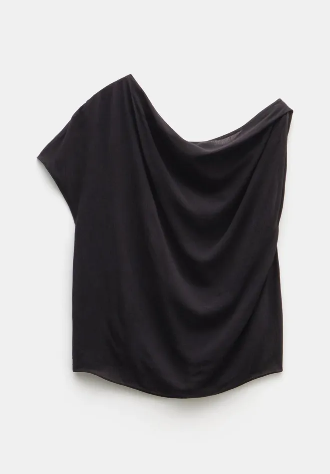 Hush Shirts and Blouses Women Grace Asymmetric Top Black Hush Shirts and Blouses Women Grace Asymmetric Top Black