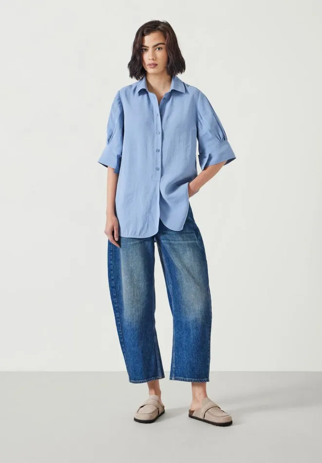 Hush Shirts and Blouses Women Laila Short Sleeve Shirt Blue Hush Shirts and Blouses Women Laila Short Sleeve Shirt Blue