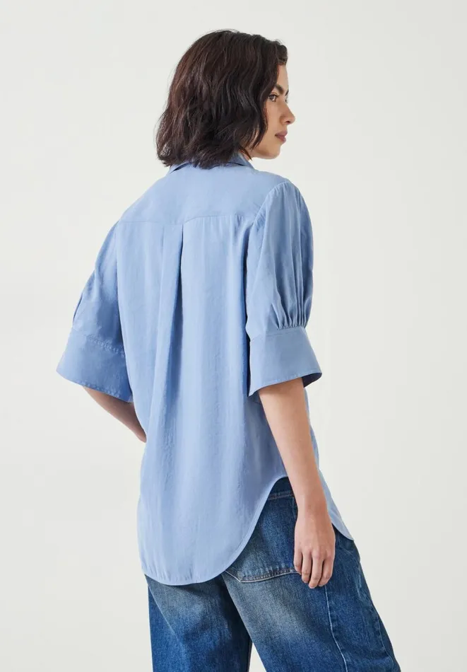 Hush Shirts and Blouses Women Laila Short Sleeve Shirt Blue Hush Shirts and Blouses Women Laila Short Sleeve Shirt Blue