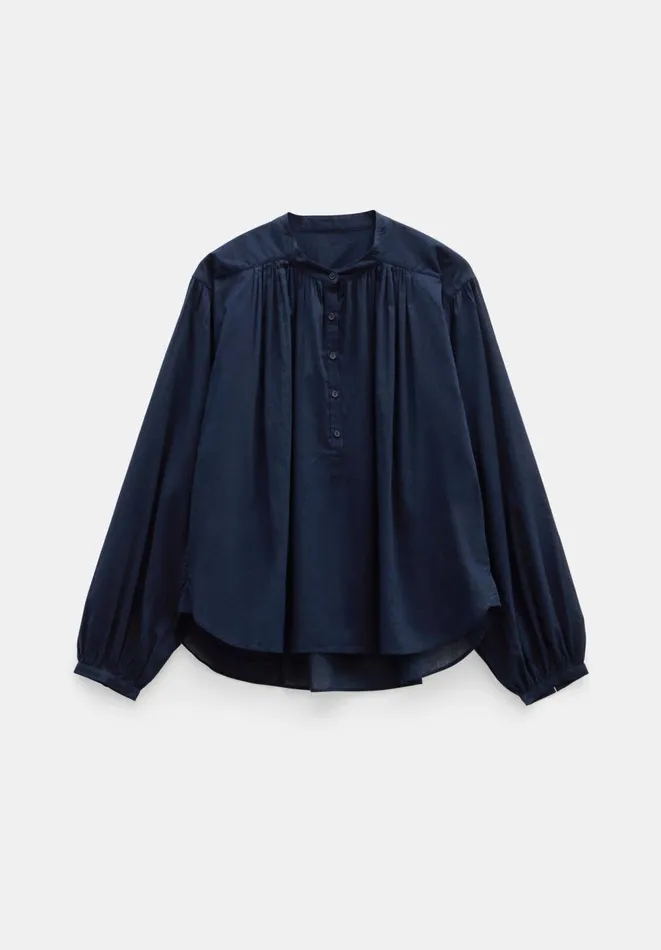 Hush Shirts and Blouses Women Lhea Oversized Gather Detail Blouse Navy Hush Shirts and Blouses Women Lhea Oversized Gather Detail Blouse Navy