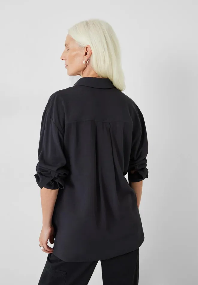 Hush Shirts and Blouses Women Nicole Relaxed Pocket Shirt Navy Hush Shirts and Blouses Women Nicole Relaxed Pocket Shirt Navy