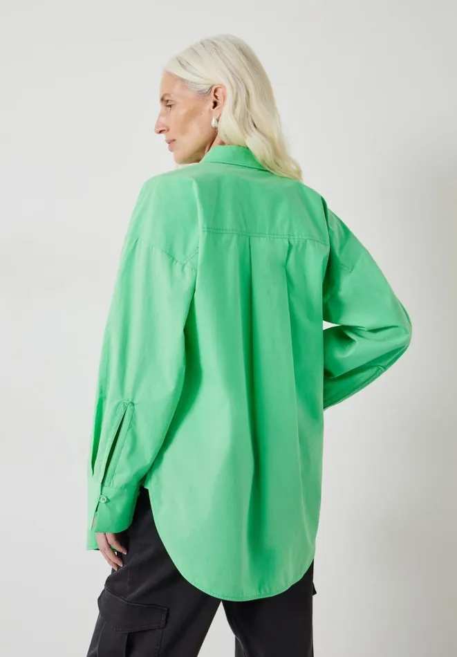 Hush Shirts and Blouses Women Quinn Cotton Cuff Shirt Spring Green Hush Shirts and Blouses Women Quinn Cotton Cuff Shirt Spring Green