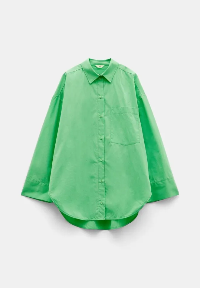 Hush Shirts and Blouses Women Quinn Cotton Cuff Shirt Spring Green Hush Shirts and Blouses Women Quinn Cotton Cuff Shirt Spring Green