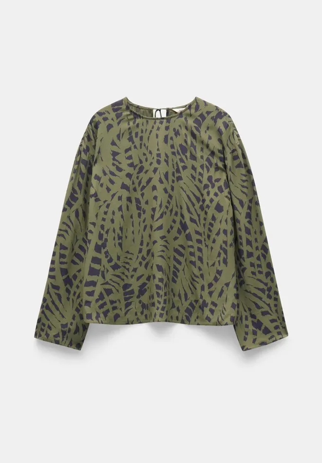 Hush Shirts and Blouses Women Sofia Oversized Draped Blouse Khaki Mark Hush Shirts and Blouses Women Sofia Oversized Draped Blouse Khaki Mark