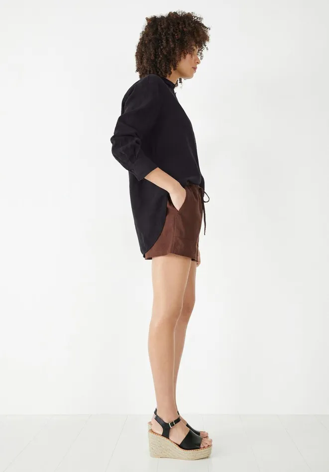 Hush Shorts Women Lorelei Linen Short Brown Hush Shorts Women Lorelei Linen Short Brown
