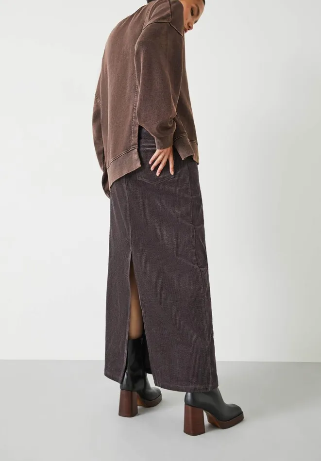 Hush Skirts Women Alanna Cord Maxi Skirt Dark Brown Hush Skirts Women Alanna Cord Maxi Skirt Dark Brown