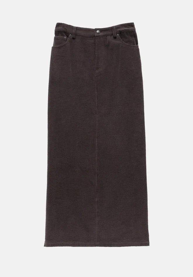 Hush Skirts Women Alanna Cord Maxi Skirt Dark Brown Hush Skirts Women Alanna Cord Maxi Skirt Dark Brown