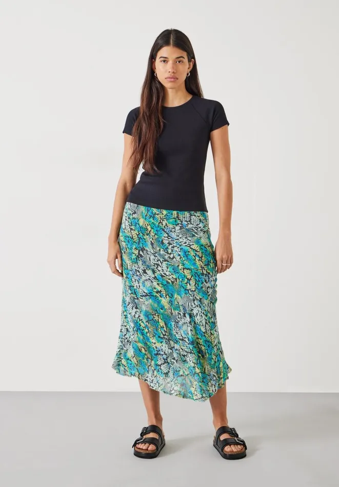 Hush Skirts Women Hallie Printed Midi Skirt Tie Dye Snake
