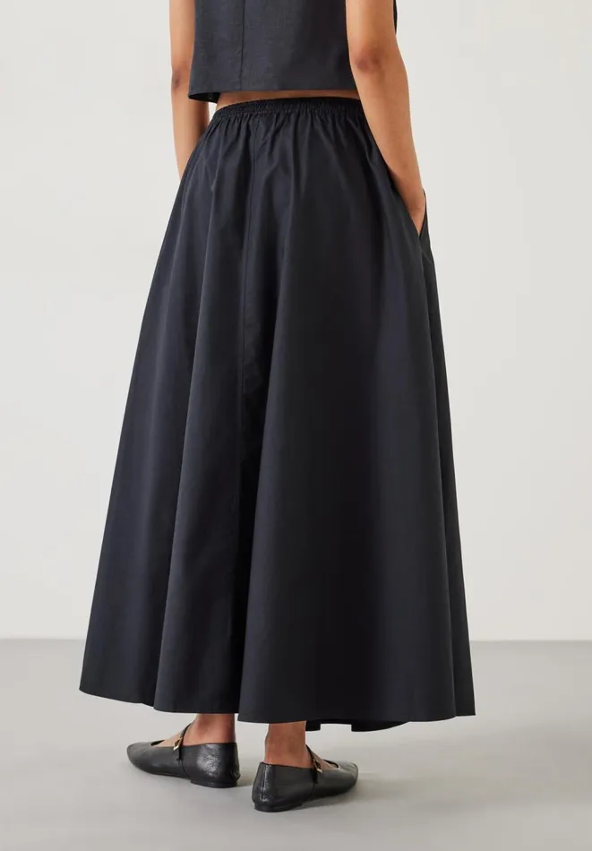 Hush Skirts Women Ishani Maxi Poplin Skirt Black Hush Skirts Women Ishani Maxi Poplin Skirt Black