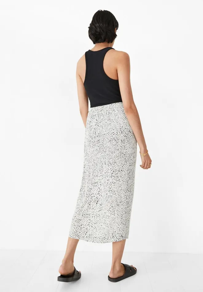 Hush Skirts Women Ivy Tie Wrap Skirt Speckled Dots Ecru Hush Skirts Women Ivy Tie Wrap Skirt Speckled Dots Ecru