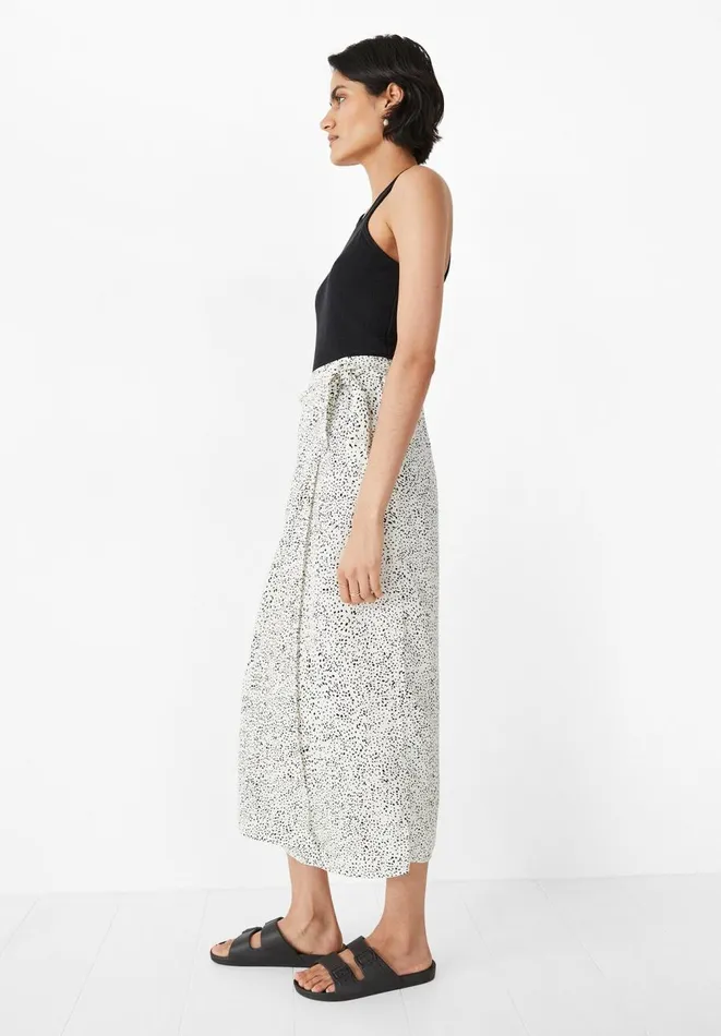 Hush Skirts Women Ivy Tie Wrap Skirt Speckled Dots Ecru Hush Skirts Women Ivy Tie Wrap Skirt Speckled Dots Ecru