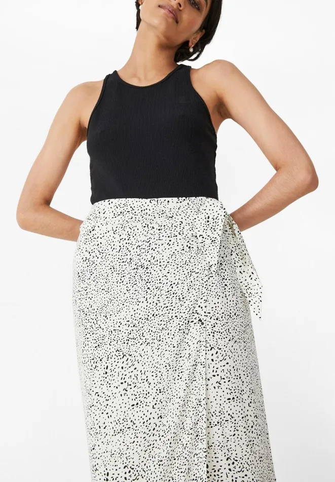 Hush Skirts Women Ivy Tie Wrap Skirt Speckled Dots Ecru Hush Skirts Women Ivy Tie Wrap Skirt Speckled Dots Ecru
