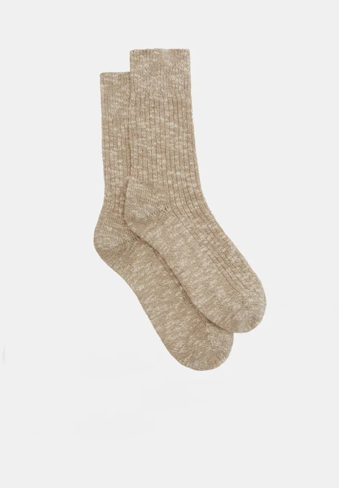 Hush Socks and Tights Women Cali Cotton Twist Socks Oatmeal Twist
