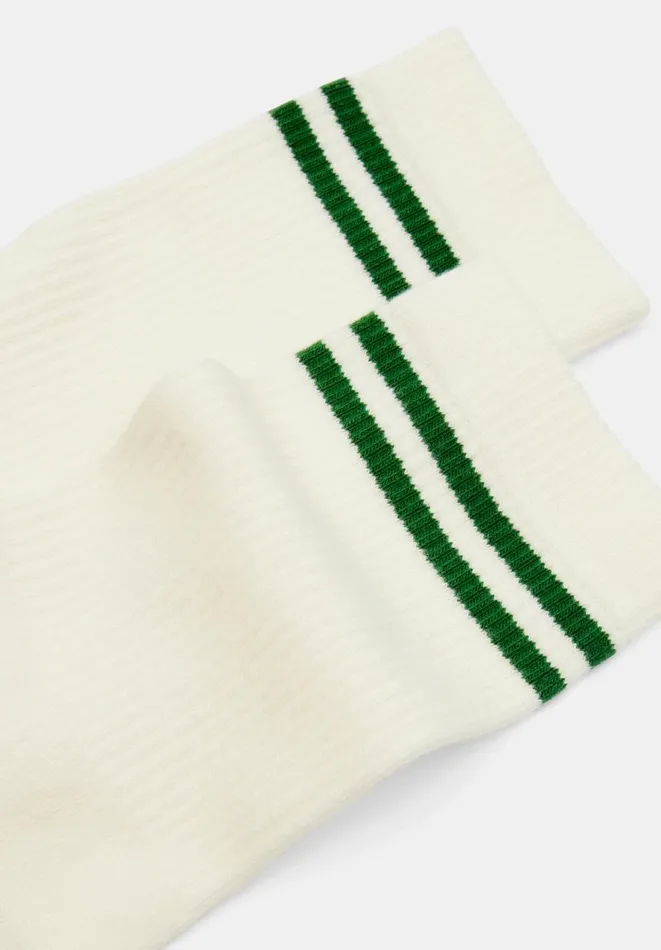 Hush Socks and Tights Women Nell Stripe Sports Sock Off Whitegreen Stripe Hush Socks and Tights Women Nell Stripe Sports Sock Off Whitegreen Stripe
