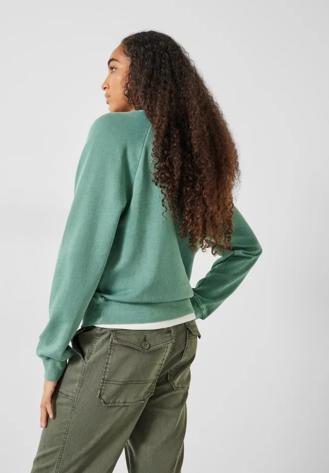 Hush Sweatshirts and Hoodies Women Amayah Cotton Ruffle Detail Sweatshirt Smokey Green Hush Sweatshirts and Hoodies Women Amayah Cotton Ruffle Detail Sweatshirt Smokey Green