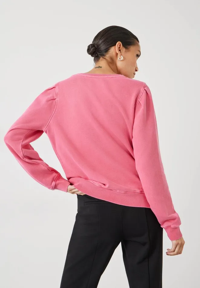 Hush Sweatshirts and Hoodies Women Anastasia Puff Sleeve Sweatshirt Deep Berry Pink Hush Sweatshirts and Hoodies Women Anastasia Puff Sleeve Sweatshirt Deep Berry Pink