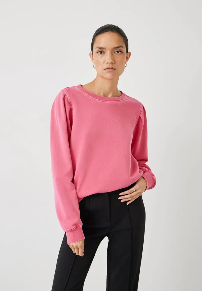 Hush Sweatshirts and Hoodies Women Anastasia Puff Sleeve Sweatshirt Deep Berry Pink Hush Sweatshirts and Hoodies Women Anastasia Puff Sleeve Sweatshirt Deep Berry Pink
