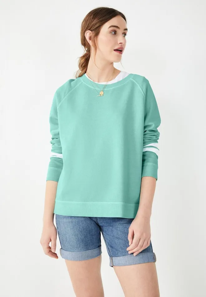 Hush Sweatshirts and Hoodies Women Cosima Relaxed Sweatshirt Washed Aqua Hush Sweatshirts and Hoodies Women Cosima Relaxed Sweatshirt Washed Aqua