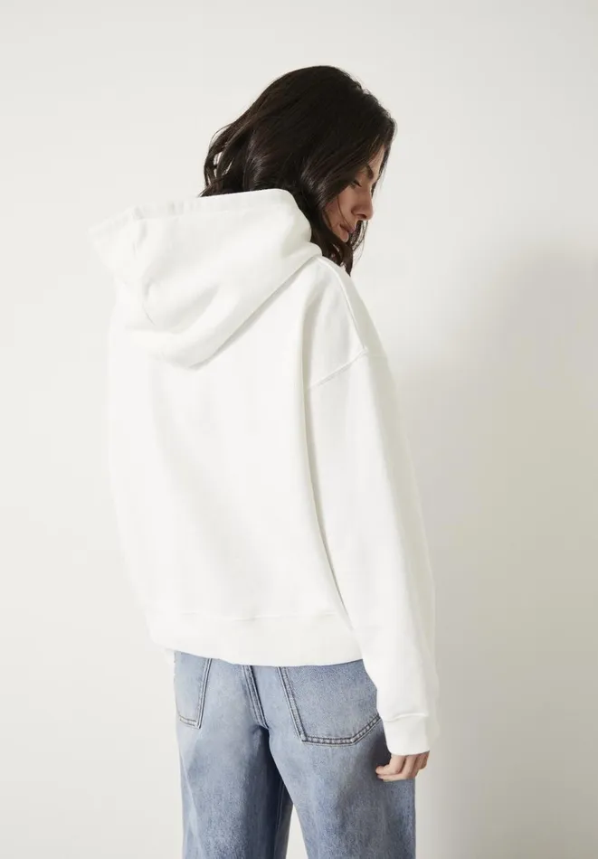 Hush Sweatshirts and Hoodies Women Graphic Cotton Cropped Hoodie Ivory Hush Sweatshirts and Hoodies Women Graphic Cotton Cropped Hoodie Ivory