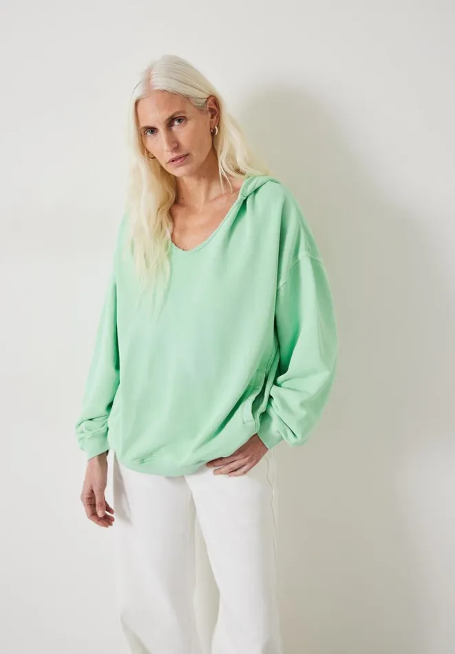 Hush Sweatshirts and Hoodies Women Jude Oversized Open Neck Hoodie Apple Green Hush Sweatshirts and Hoodies Women Jude Oversized Open Neck Hoodie Apple Green