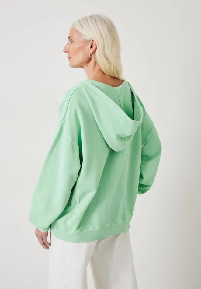 Hush Sweatshirts and Hoodies Women Jude Oversized Open Neck Hoodie Apple Green Hush Sweatshirts and Hoodies Women Jude Oversized Open Neck Hoodie Apple Green