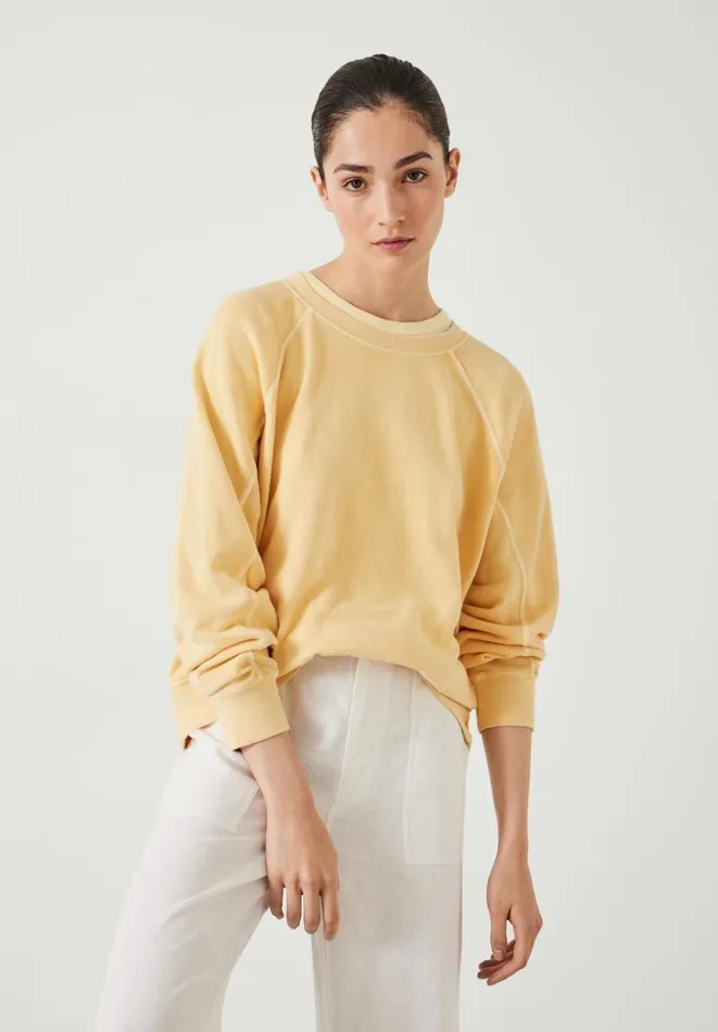 Hush Sweatshirts and Hoodies Women Kara Lightweight Sweatshirt Butter Lemon Hush Sweatshirts and Hoodies Women Kara Lightweight Sweatshirt Butter Lemon