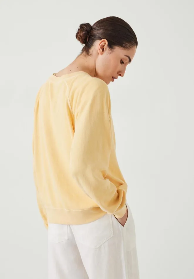 Hush Sweatshirts and Hoodies Women Kara Lightweight Sweatshirt Butter Lemon Hush Sweatshirts and Hoodies Women Kara Lightweight Sweatshirt Butter Lemon