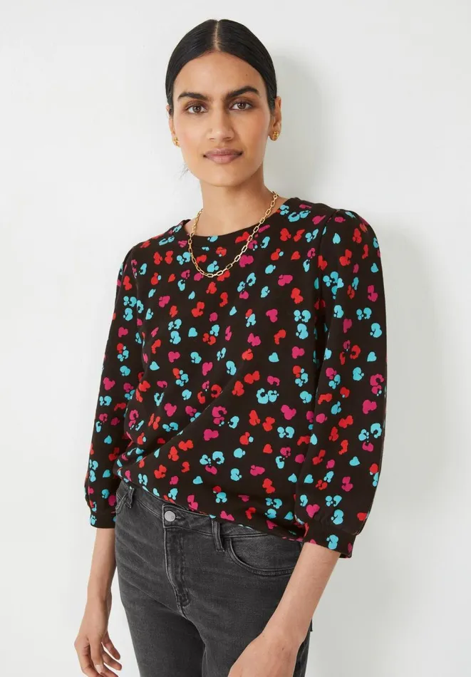 Hush Sweatshirts and Hoodies Women Kendall Printed Sweatshirt Floral Heart Blackmulti Hush Sweatshirts and Hoodies Women Kendall Printed Sweatshirt Floral Heart Blackmulti