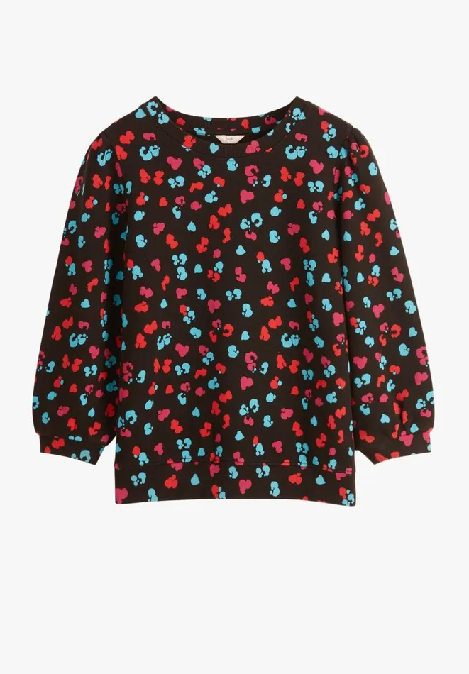 Hush Sweatshirts and Hoodies Women Kendall Printed Sweatshirt Floral Heart Blackmulti