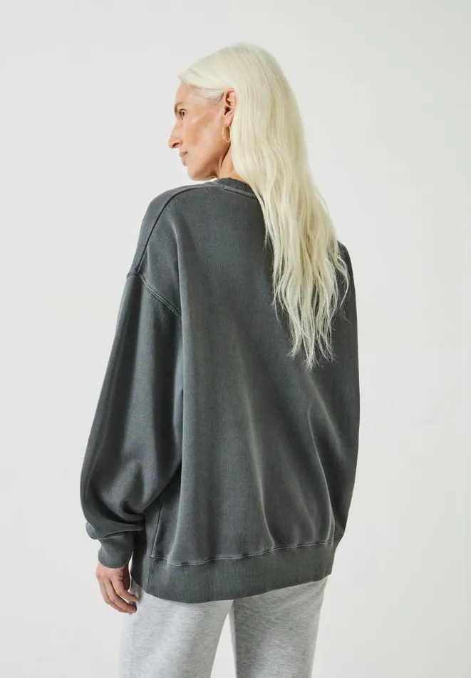 Hush Sweatshirts and Hoodies Women Quade Cotton Oversized Sweatshirt Dark Grey Hush Sweatshirts and Hoodies Women Quade Cotton Oversized Sweatshirt Dark Grey