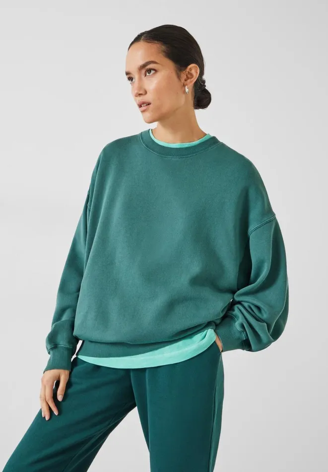 Hush Sweatshirts and Hoodies Women Quaden Cotton Oversized Sweatshirt Forest Green Hush Sweatshirts and Hoodies Women Quaden Cotton Oversized Sweatshirt Forest Green