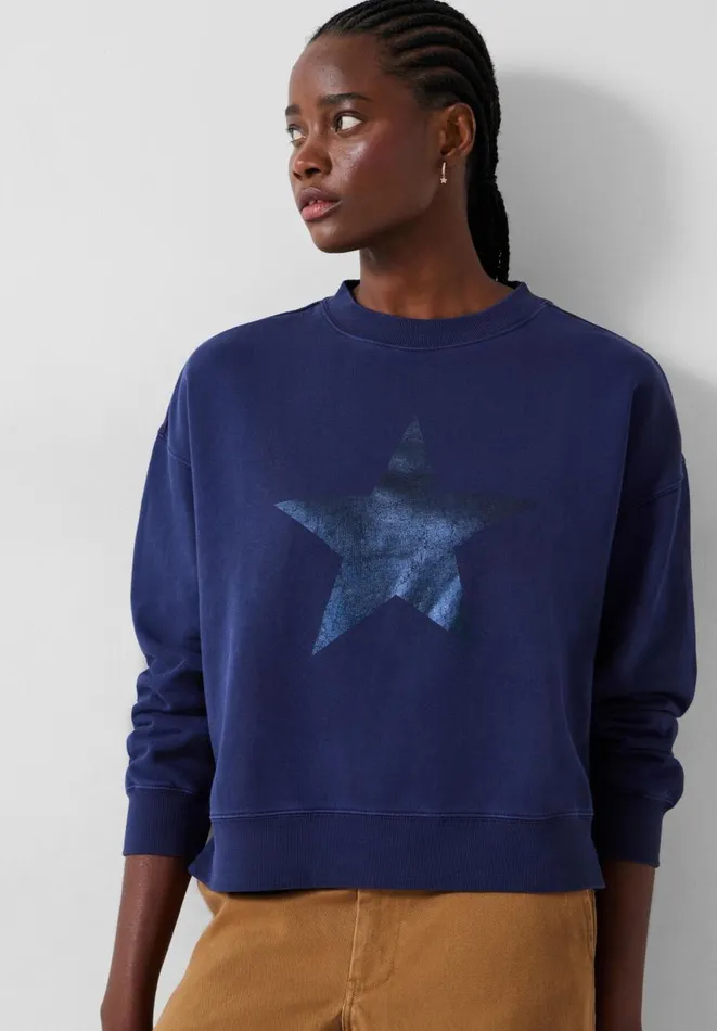 Hush Sweatshirts and Hoodies Women Roxy Metallic Star Sweatshirt Dark Navy Hush Sweatshirts and Hoodies Women Roxy Metallic Star Sweatshirt Dark Navy