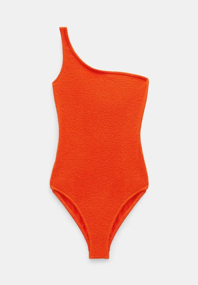 Hush Swimwear and Beachwear Women Oakley Crinkle One Shoulder Swimsuit Orange Hush Swimwear and Beachwear Women Oakley Crinkle One Shoulder Swimsuit Orange