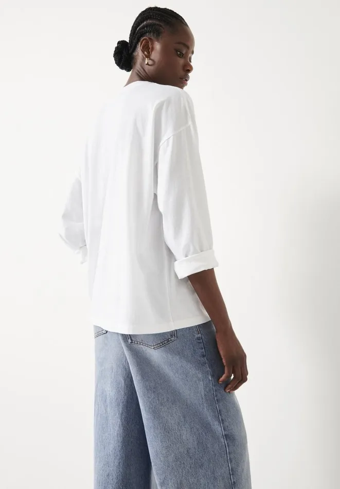 Hush Tops and Tshirts Women Aimee Oversized Top White Hush Tops and Tshirts Women Aimee Oversized Top White