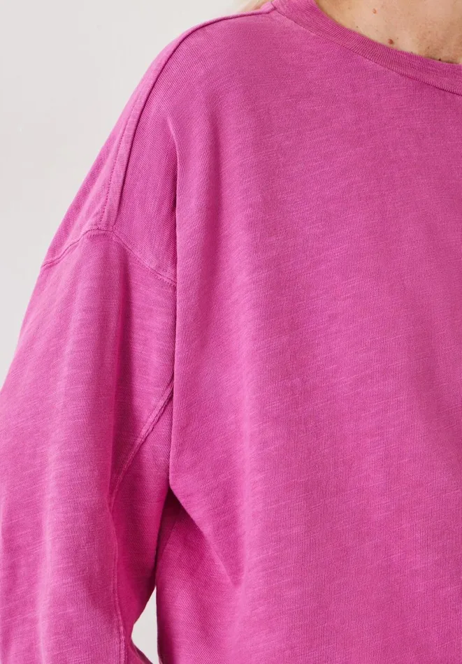 Hush Tops and Tshirts Women Alora Brushed Oversized Top Vibrant Pink Hush Tops and Tshirts Women Alora Brushed Oversized Top Vibrant Pink