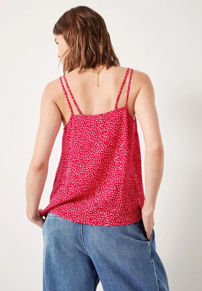 Hush Tops and Tshirts Women Amalia Double Strap Cami Mini Mark Red Hush Tops and Tshirts Women Amalia Double Strap Cami Mini Mark Red