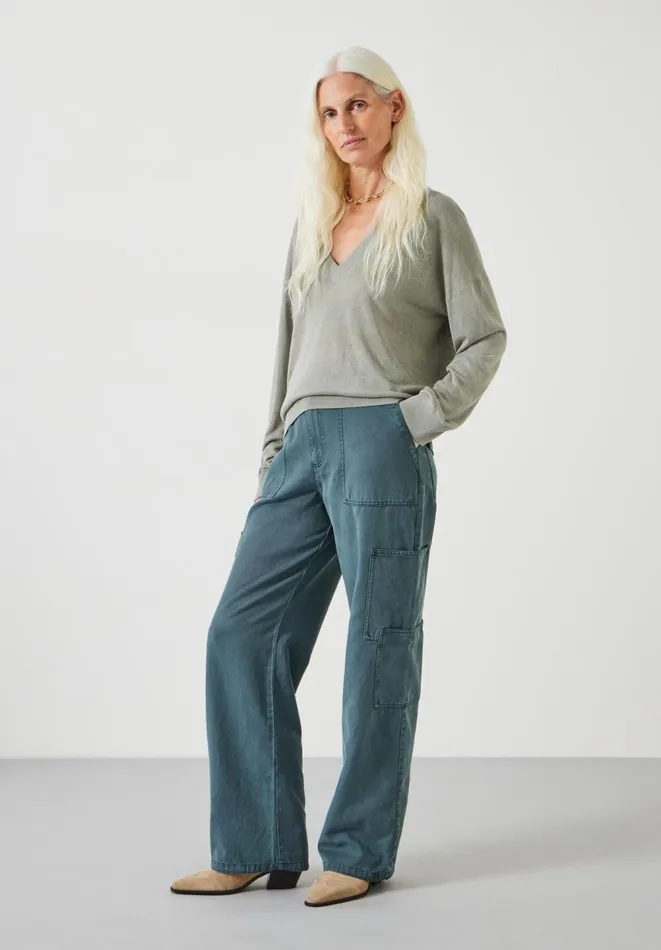 Hush Tops and Tshirts Women Aston Linen Blend Knitted Jumper Sage Hush Tops and Tshirts Women Aston Linen Blend Knitted Jumper Sage