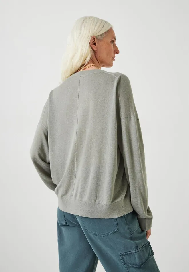 Hush Tops and Tshirts Women Aston Linen Blend Knitted Jumper Sage Hush Tops and Tshirts Women Aston Linen Blend Knitted Jumper Sage