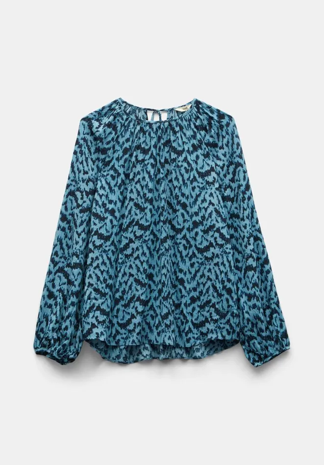 Hush Tops and Tshirts Women Astrid Tie Back Top Mono Texture Blue Hush Tops and Tshirts Women Astrid Tie Back Top Mono Texture Blue