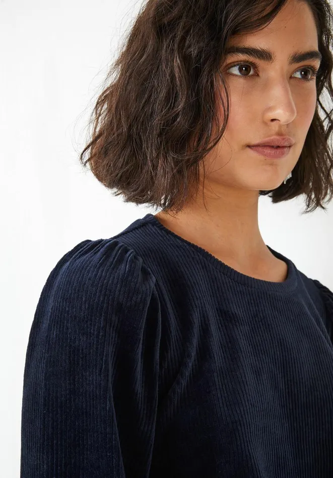 Hush Tops and Tshirts Women Belle Cord Jersey Top Midnight Navy Hush Tops and Tshirts Women Belle Cord Jersey Top Midnight Navy