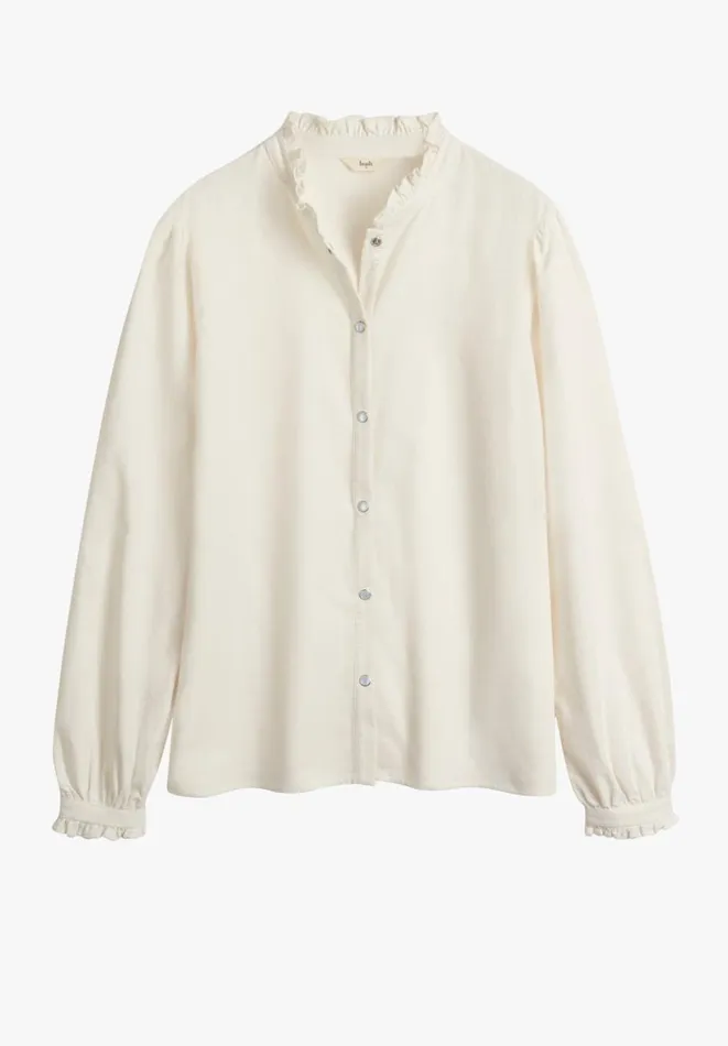 Hush Tops and Tshirts Women Carly Corduroy Shirt Ecru Hush Tops and Tshirts Women Carly Corduroy Shirt Ecru