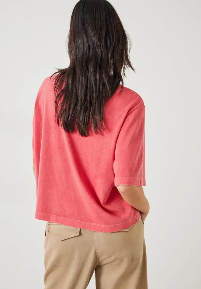 Hush Tops and Tshirts Women Cole Star Relaxed TShirt Dusty Red Hush Tops and Tshirts Women Cole Star Relaxed TShirt Dusty Red