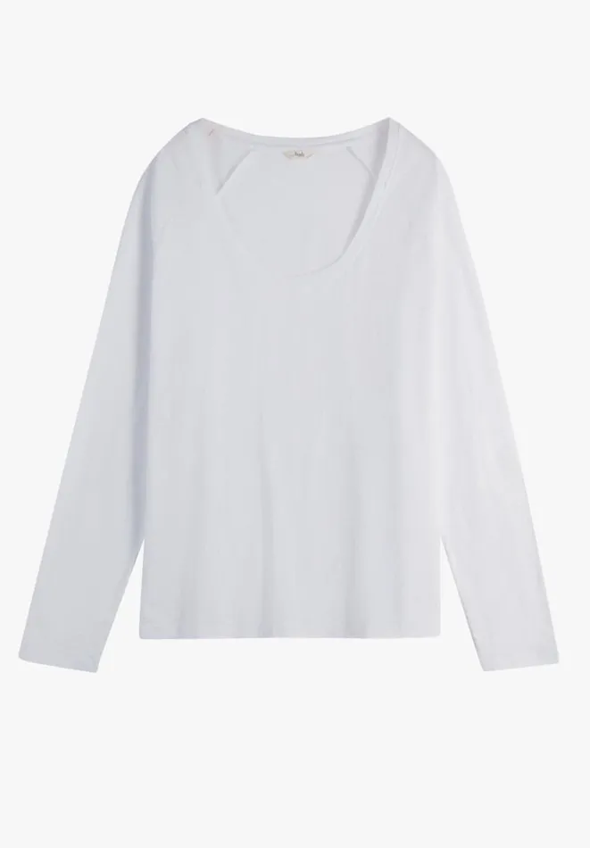 Hush Tops and Tshirts Women Cotton Slub Avalon TShirt White Hush Tops and Tshirts Women Cotton Slub Avalon TShirt White