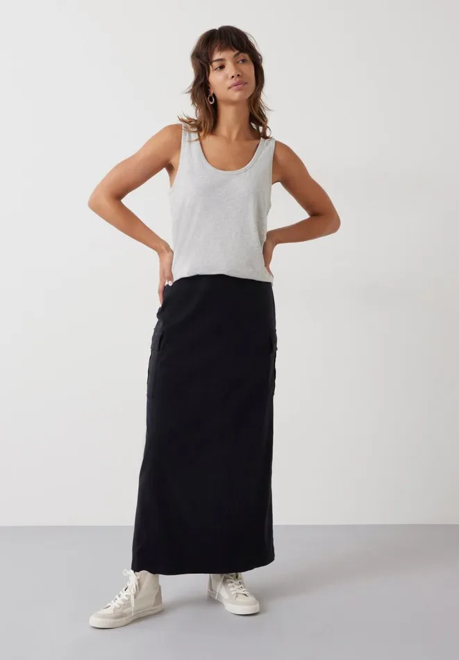 Hush Tops and Tshirts Women Cotton Slub Tank Top Lightest Grey Marl Hush Tops and Tshirts Women Cotton Slub Tank Top Lightest Grey Marl