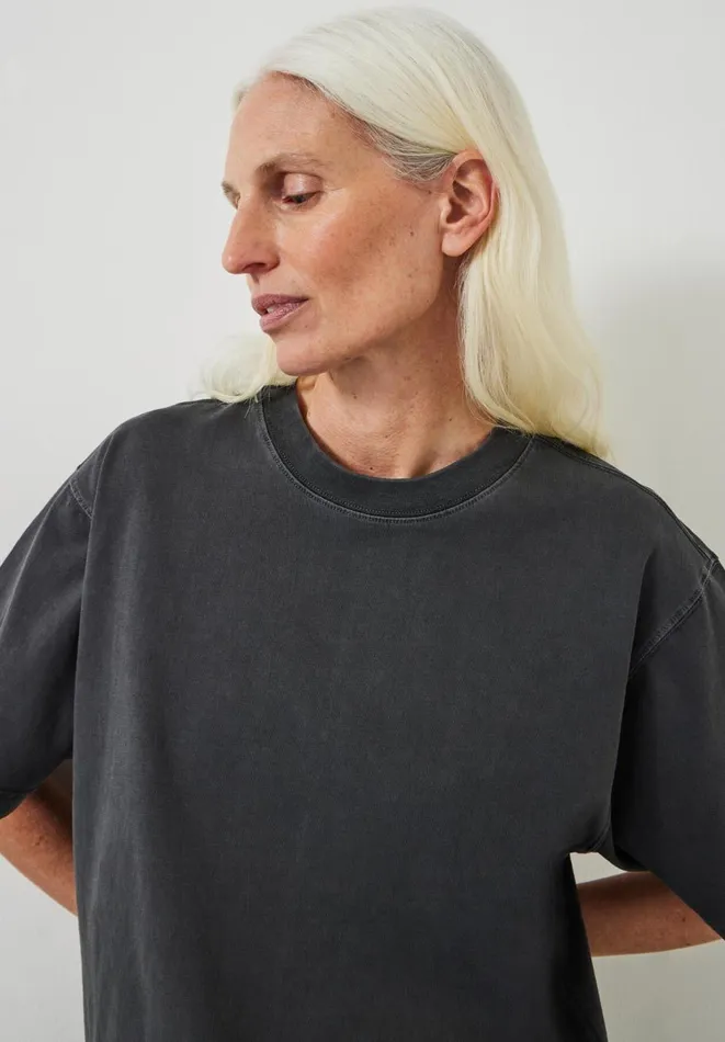 Hush Tops and Tshirts Women Flo Oversized Cotton TShirt Black Hush Tops and Tshirts Women Flo Oversized Cotton TShirt Black