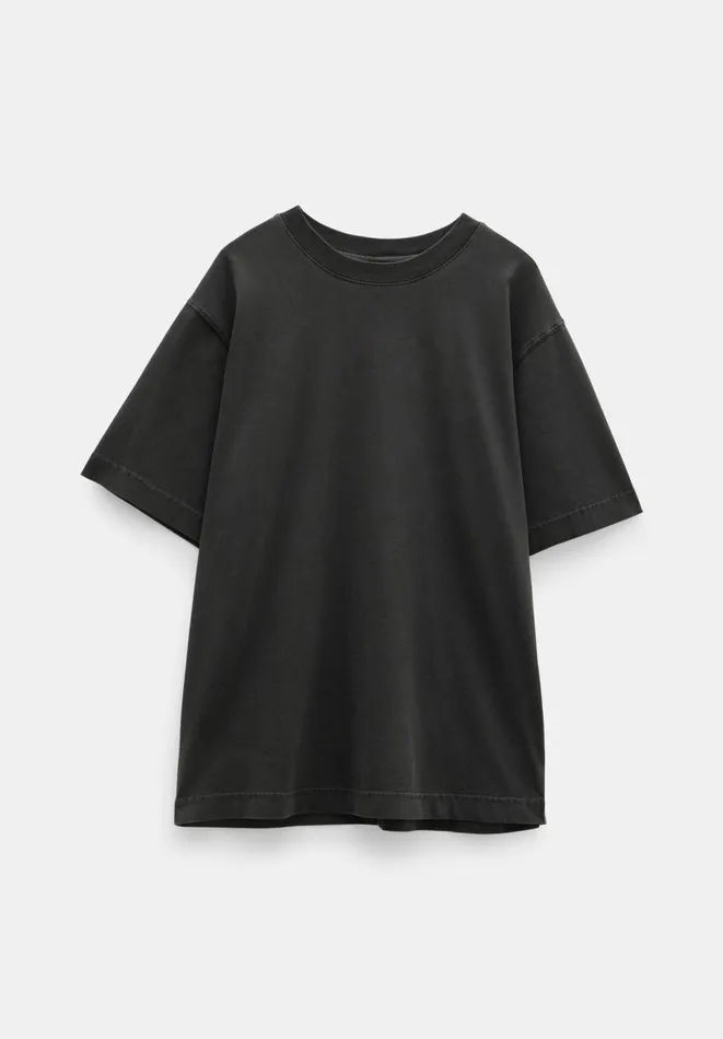 Hush Tops and Tshirts Women Flo Oversized Cotton TShirt Black Hush Tops and Tshirts Women Flo Oversized Cotton TShirt Black