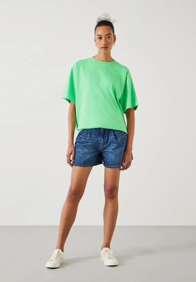Hush Tops and Tshirts Women Flo Oversized Cotton TShirt Poison Green Hush Tops and Tshirts Women Flo Oversized Cotton TShirt Poison Green