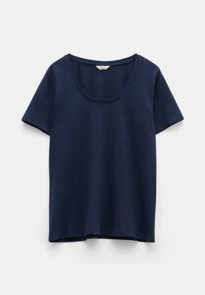 Hush Tops and Tshirts Women Hari Scoop Neck Cotton Slub TShirt Night Sky Hush Tops and Tshirts Women Hari Scoop Neck Cotton Slub TShirt Night Sky